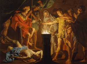 Mucius Scaevola en presencia de Lars Porsenna