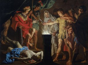 Mucius Scaevola en presencia de Lars Porsenna