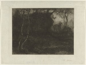 Bosque con niño de Matthijs Maris