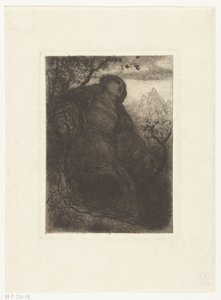 mujer debajo de un árbol La Dama de Shalott