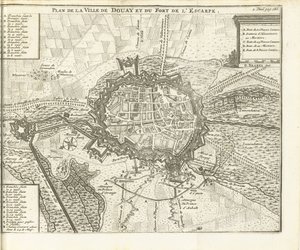 Asedio de Douai, 1710 Mapa de la Ciudad de Douay y el Fuerte de l