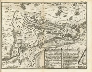 Batalla de Oudenaarden, 1708 Plan de la Bataille, proche d