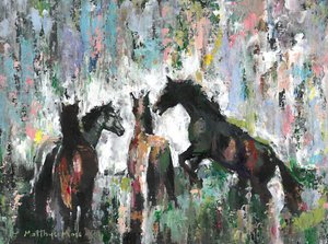 Caballos salvajes expresivos de Matthys Moss