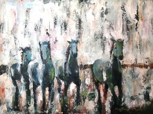 Los caballos salvajes galopan de Matthys Moss