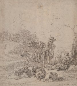 Escena Pastoral de Matthys van den Bergh