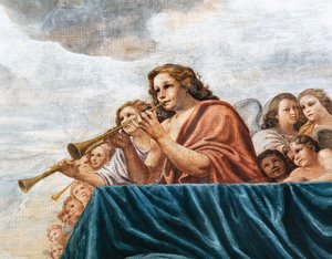 Conciertos de los Ángeles, detalle de Mattia (1613 99) Preti