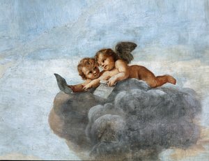 Conciertos de los Ángeles, detalle de Mattia (1613 99) Preti