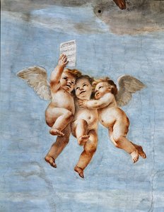 Conciertos de los Ángeles, detalle de Mattia (1613 99) Preti