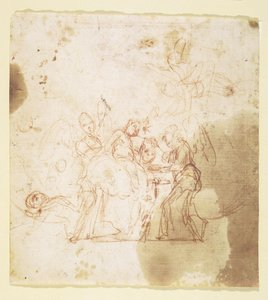 San Juan Bautista niño atendido por ángeles (?) de Mattia Preti