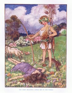 El niño más hermoso del mundo, ilustración de Los Cuentos de Hadas de Lady Ann, 1914 de Maud Tindal Atkinson