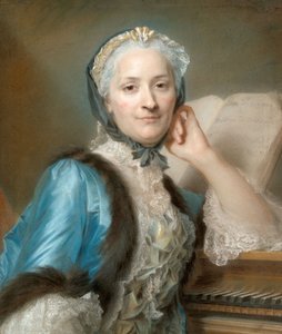 Retrato de Madame Anne-Jeanne Cassanéa de Mondonville, de soltera Boucon (1708-1780) de Maurice-Quentin de La Tour
