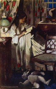 Visita a Bagdad: Dido cubierto en la cama de Maurice (after) Greiffenhagen