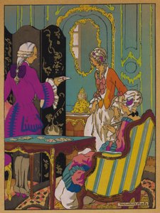 Ilustración para Histoire de Manon Lescaut (litografía en color) de Maurice Berty