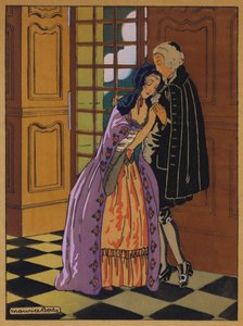 Ilustración para Histoire de Manon Lescaut (litografía en color) de Maurice Berty