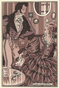 Ilustración para Scenes de la Vie de Boheme de Henri Murger (litografía) de Maurice Berty