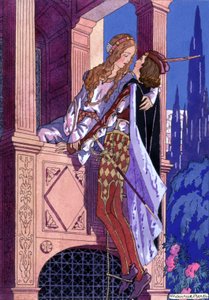 Romeo y Julieta, c.1930 (ilustración) de Maurice Berty