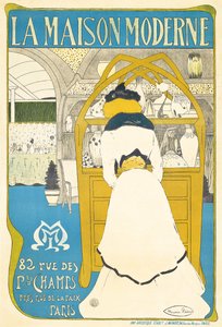 Un cartel publicitario de la galería de arte parisina "La Maison Moderne", abierta por Julius Meier-Graefe en 1899