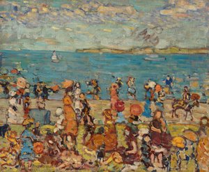 escena de la playa
