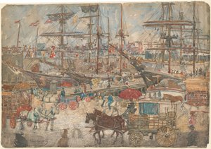 Muelles, East Boston, 1900-1904 de Maurice Brazil Prendergast