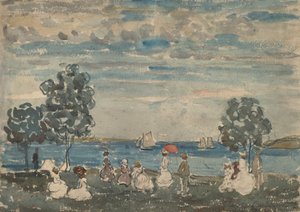 Figuras en una playa, 1910-1915 de Maurice Brazil Prendergast