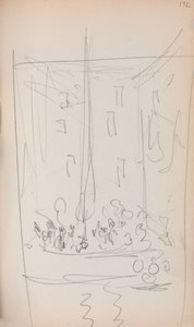 Cuaderno de Bocetos Italiano: Barco con Figuras página 172, 1898-1899 de Maurice Brazil Prendergast