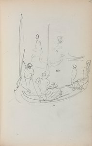 Cuaderno de bocetos italiano: Góndola página 40, 1898-1899 de Maurice Brazil Prendergast