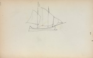 Cuaderno de bocetos italiano: Velero página 224 de Maurice Brazil Prendergast