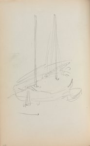 Cuaderno de bocetos italiano: Velero página 60, 1898-1899 de Maurice Brazil Prendergast