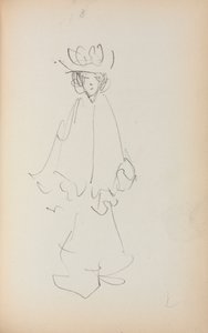 Cuaderno de Bocetos Italiano: Mujer de Pie página 147, 1898-1899 de Maurice Brazil Prendergast