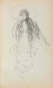 Cuaderno de bocetos italiano: Mujer de pie página 219 de Maurice Brazil Prendergast