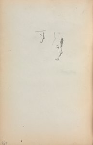 Cuaderno de bocetos italiano: Dos perfiles página 258, 1898-1899 de Maurice Brazil Prendergast