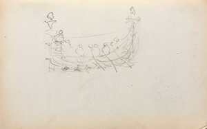 Cuaderno de bocetos italiano: Barco veneciano página 29, 1898-1899 de Maurice Brazil Prendergast