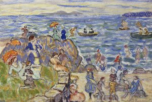 Escena de playa en Massachusetts