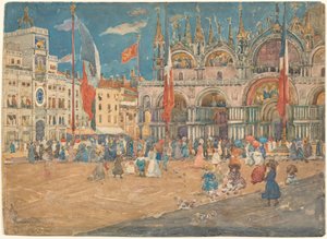 Piazza San Marco, 1898 de Maurice Brazil Prendergast