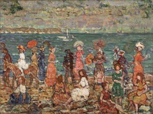 Seashore, c.1913 (óleo sobre lienzo) de Maurice Brazil Prendergast