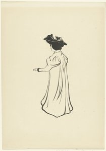 Mujer de pie con sombrero y brazo extendido
Étude pour un portrait (título original)
L