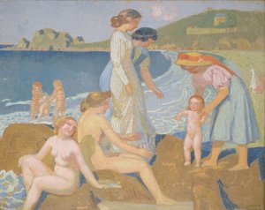 Bañistas en Perros Guirec de Maurice Denis