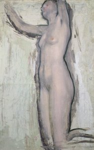 Desnudo de rodillas