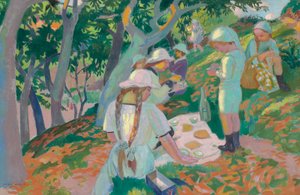 Le goûter sous les châtaigniers, 1914 de Maurice Denis