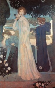 Mademoiselle Yvonne Lerolle en tres aspectos de Maurice Denis