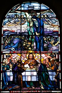 Museo Maurice Denis, Saint Germain en Laye, Francia, Capilla de San Luis (1919-1930) (vidrieras) de Maurice Denis