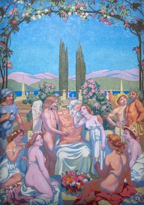La historia de Psique, Panel V. Júpiter otorga la inmortalidad a Psique y celebra su matrimonio con Eros de Maurice Denis