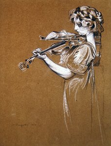 Joven tocando el violín