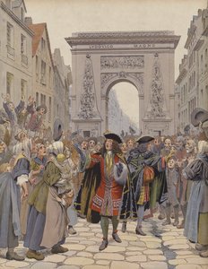Boufflers durante el invierno de 1709, calmando un disturbio