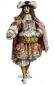 Rey francés Luis XIV - Cromotipografía en 