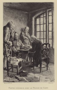 Partida de ajedrez con el Príncipe de Conti de Maurice Leloir