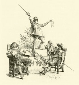 Ilustración de Los Tres Mosqueteros de Maurice Leloir