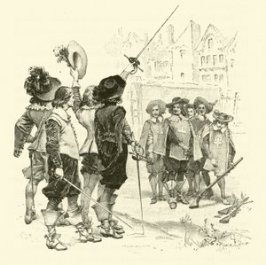 Ilustración para Los Tres Mosqueteros de Maurice Leloir