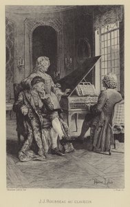 Jean-Jacques Rousseau en el clavecín de Maurice Leloir