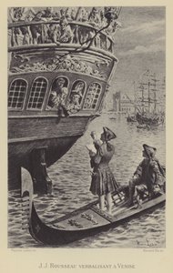 Jean-Jacques Rousseau en Venecia de Maurice Leloir